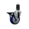 Service Caster 4'' Blue Poly Swivel 1-5/8'' Expanding Stem Caster with Brake SCC-EX20S414-PPUB-BLUE-PLB-158 - alternate 1